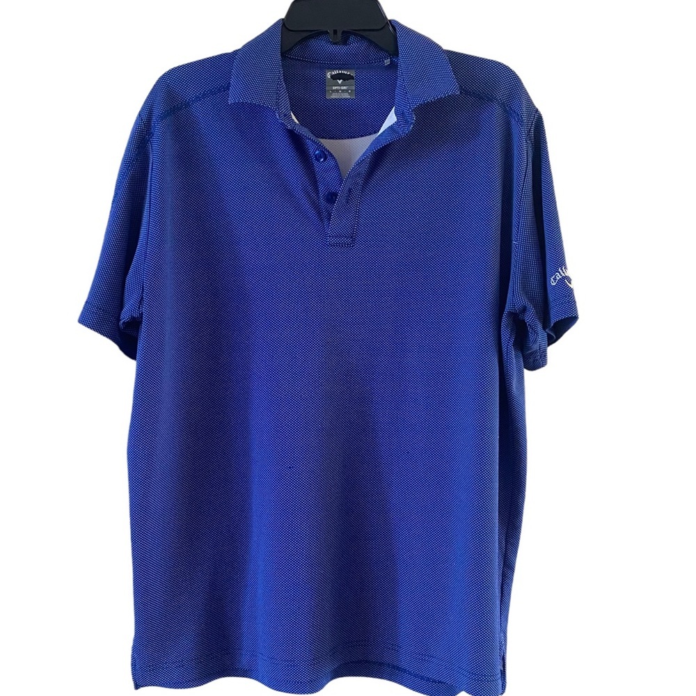 Callaway golf polo men’s‎ size large blue Opti-Dri collared shirt short sleeve